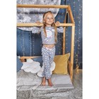 Пижама для девочки (брюки и джемпер) "Барашек",меланж, р-р 34 (122-128 см) 7-8 лет, 95% хл, 5% эл - фото 34985055