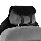 Накидка на сиденье, натуральная шерсть, 145х55 см, черная - фото 8547491