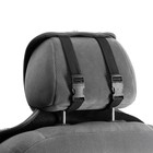 Накидка на сиденье, натуральная шерсть, 145×55 см, серая - Фото 8