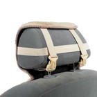 Накидка на сиденье, натуральная шерсть,145×55 см, бежевая - Фото 3