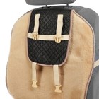 Накидка на сиденье, натуральная шерсть,145×55 см, бежевая - Фото 4