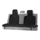 Накидки на заднее сиденье, нат. шерсть, 135х55 и 75х55 см, черный, набор 3 шт - фото 139399