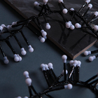 Гирлянда "Нить" уличная, УМС, мишура шарики 4 м LED-400-31V 8 режимов, нить тёмная, свечение мульти - Фото 2