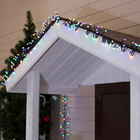 Гирлянда "Нить" уличная, УМС, мишура шарики 4 м LED-400-31V 8 режимов, нить тёмная, свечение мульти - Фото 4