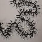 Гирлянда «Нить» 4 м мишура с шариками, IP44, УМС, тёмная нить, 400 LED, свечение фиолетовое/белое, 8 режимов, 31 В - Фото 2