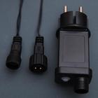 Гирлянда «Нить» 4 м мишура с шариками, IP44, УМС, тёмная нить, 400 LED, свечение фиолетовое/белое, 8 режимов, 31 В - Фото 4