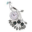 УЦЕНКА Часы настенные, серия Ажур «Павлин», стразы, 64×35 см - Фото 1