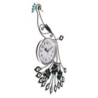 УЦЕНКА Часы настенные, серия Ажур «Павлин», стразы, 64×35 см - Фото 2