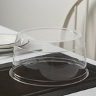 Крышка для тортницы пластиковая одноразовая, внешний 11×10×7 см, внутренний 22.5×19.4×10 см, прозрачные, 120 шт. - Фото 1