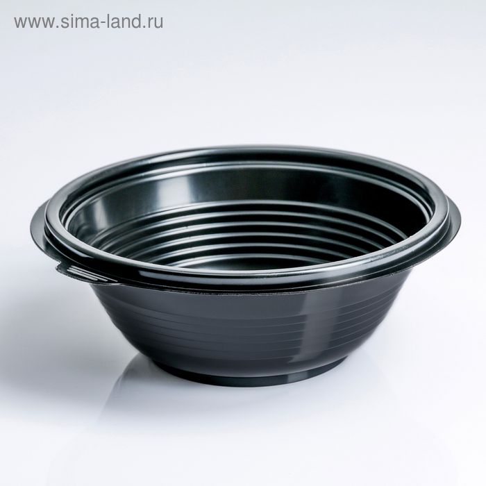 Контейнер одноразовый ПР-МС-350, круглый, 350 мл, 14,4×5,2 см, цвет чёрный - Фото 1