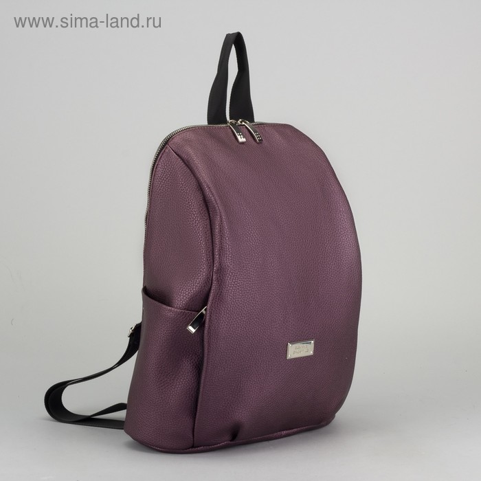 Сумка-рюкзак, отдел на молнии, 3 наружных кармана, цвет бордовый - Фото 1