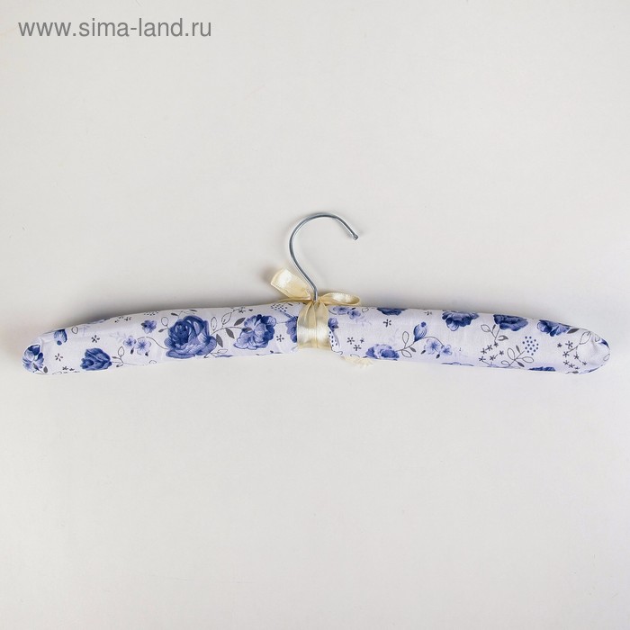 Плечики для одежды мягкие «Розы синие», размер 40-42, цвет фиолетовый - Фото 1