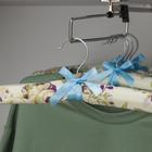 Плечики для одежды мягкие «Розочки», размер 44-48, цвет бежево-сиреневый - Фото 4
