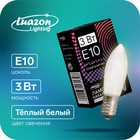 Лампа накаливания для рождественской горки, 3 Вт, цоколь Е10, теплый белый, 2 шт. - Фото 1