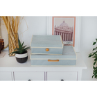 Органайзер для хранения белья с крышкой «Франческа»,49,5×31×12 см, 15 отделений, цвет серо-голубой - Фото 6