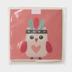 Короб стеллажный для хранения с крышкой «Совушка-индеец», 29×29×28.5 см - Фото 6