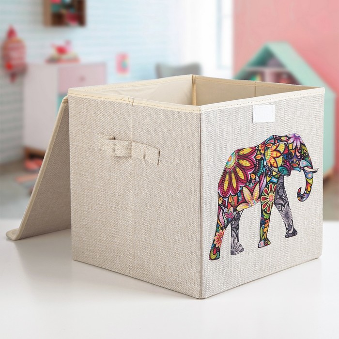 Короб стеллажный для хранения «Слон», 30×30×28,5 см - фото 1884879802