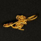 Сувенир кошельковый металл "Мышонок с ложкой" золото 0,5х2,5 см - Фото 2