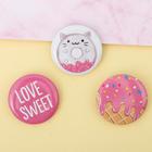 Набор значков «Пончик» 3 шт, d=25мм. - Фото 2