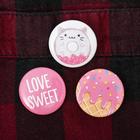 Набор значков «Пончик» 3 шт, d=25мм. - Фото 3