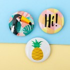 Набор значков «Ананас», d=25мм. 3шт. - Фото 2