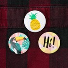 Набор значков «Ананас», d=25мм. 3шт. - Фото 3