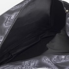 Сумка дорожная, отдел на молнии, с увеличением, 4 наружных кармана, длинный ремень, цвет чёрный - Фото 5