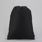 Сумка-мешок для обуви «Ромбы», наружный карман на молнии, цвет чёрный/салатовый - Фото 3