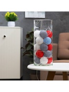 Гирлянда - нить, 5 м с насадками «Клубки красно-голубые», IP20, прозрачная нить, 20 LED, свечение тёплое белое, 220 В - фото 118556901 Гирлянда - нить, 5 м с насадками «Клубки красно-голубые», IP20, прозрачная нить, 20 LED, свечение тёплое белое, 220 В - фото 118556901