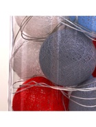 Гирлянда - нить, 5 м с насадками «Клубки красно-голубые», IP20, прозрачная нить, 20 LED, свечение тёплое белое, 220 В - фото 118556902 Гирлянда - нить, 5 м с насадками «Клубки красно-голубые», IP20, прозрачная нить, 20 LED, свечение тёплое белое, 220 В - фото 118556902