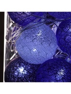 Гирлянда - нить, 5 м с насадками «Клубки сиреневые», IP20, прозрачная нить, 20 LED, свечение белое, 220 В - фото 118556909