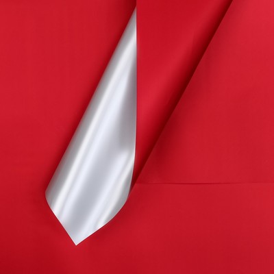 Пленка матовая для цветов и букетов, двусторонняя 58×58±5% см, бордовый, серебряный