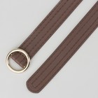 Ремень женский, 4 строчки, пряжка золото, ширина - 2,5 см, цвет коричневый - Фото 3