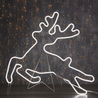 Неоновая фигура «Олень летящий», 70 × 70 см, 480 LED, 220 В, свечение белое - фото 1561385