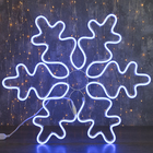 Неоновая фигура «Снежинка», 67 см, 600 LED, 220 В, свечение синее - фото 8420072