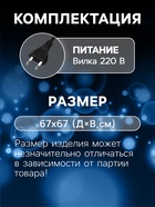 Светодиодная фигура «Снежинка», 67 см, 600 LED, 220 В, свечение синее - Фото 3