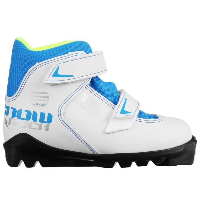 Ботинки лыжные TREK Snowrock SNS ИК, цвет белый, лого синий, размер 34 - Фото 1
