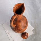 Кувшин винный "Виноград", с декором, красная глина, 3.3 л - Фото 3