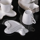 Набор керамический чайный, 12 предметов: 6 чашек 90 мл, 6 блюдец 13,5х11 см - Фото 5