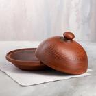 Блинница "Эко", красная глина, 21.5*21.5*17 см, микс - Фото 4