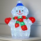 Фигура акрил. "Снеговик" 34х23х45 см, с диммером, 50 LED, 220V, БЕЛЫЙ - Фото 1