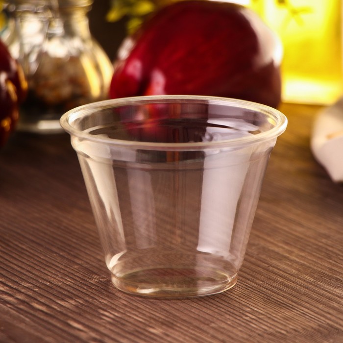 Стакан одноразовый, 200 мл, пластик ПЭТ, d=9.5 см, прозрачный - Фото 1
