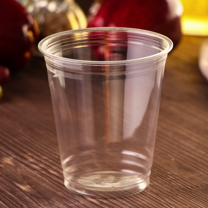 Стакан одноразовый, 300 мл, пластик ПЭТ, d=9.5 см, h=10.7 см, прозрачный - Фото 1