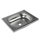 Мойка кухонная «Владикс», накладная, без сифона, 50×40 см, нержавеющая сталь 0.4 мм - Фото 2