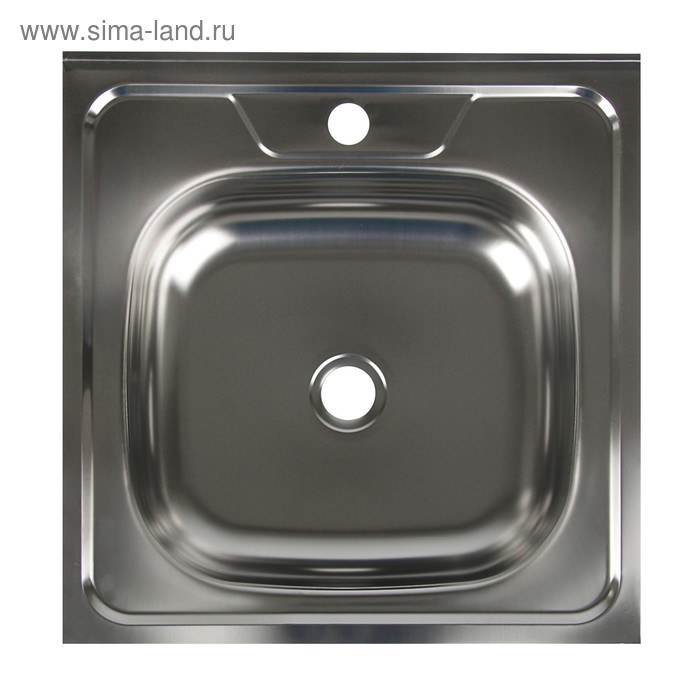 Мойка кухонная «Владикс», накладная, без сифона, 50×50 см, нержавеющая сталь 0.4 мм - Фото 1