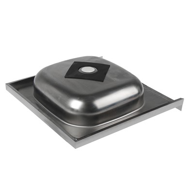 Мойка кухонная «Владикс», накладная, без сифона, 50×50 см, нержавеющая сталь 0.4 мм