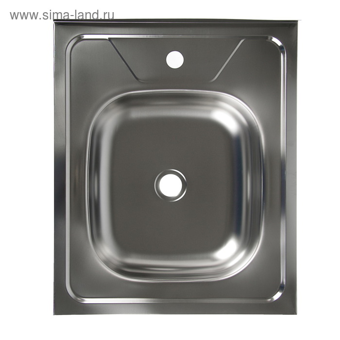 Мойка кухонная Владикс, накладная, без сифона, 50х60 см, нержавеющая сталь 0.4 мм