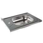 Мойка кухонная «Владикс», накладная, без сифона, 50×60 см, нержавеющая сталь 0.4 мм - Фото 2