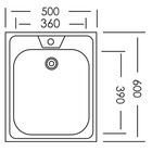 Мойка кухонная «Владикс», накладная, без сифона, 50×60 см, нержавеющая сталь 0.4 мм - Фото 4