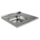 Мойка кухонная «Владикс», накладная, без сифона, 60×60 см, левая, нержавеющая сталь 0.4 мм - Фото 2